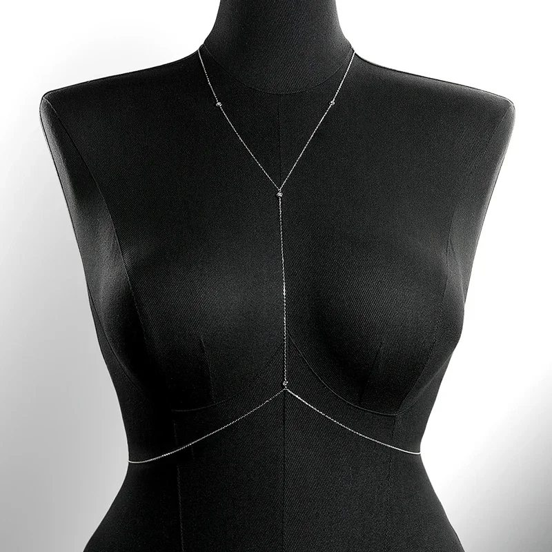 FCGJHW 3mm Bubble Moissanite Body Chain for Women Swimsuit Bikini Accessories Lab Diamond Real S925 Pure Silver Jewelry 2026