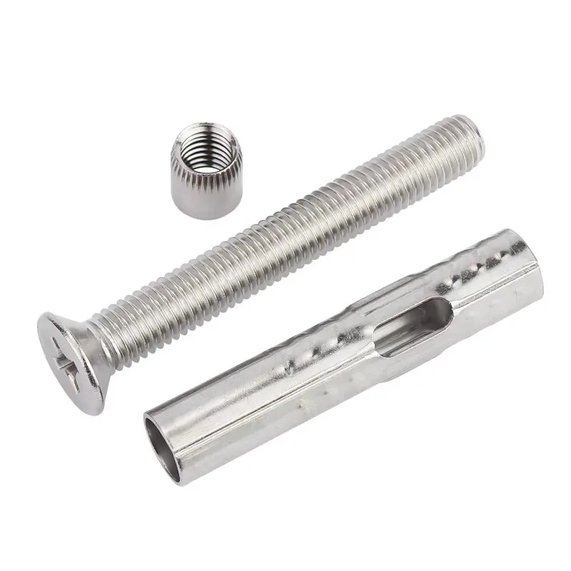 304 Stainless Steel M6 M8 M10 M12 Flat Cross Recessed Head Expansion Anchor Screws Countersunk Build in Expansion Bolts