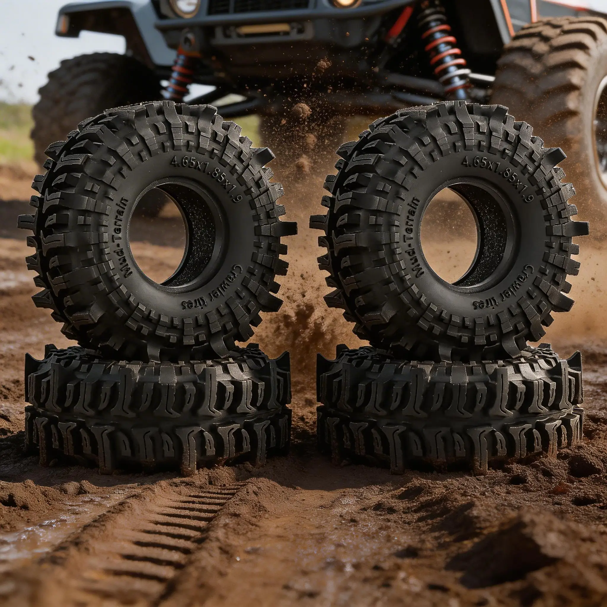 

Шины для радиоуправляемых краулеров 1/10, 1.9 дюйма, 118 мм, W318, для Traxxas TRX4, Axial SCX10, 90046, D90, запчасти для тюнинга радиоуправляемых краулеров