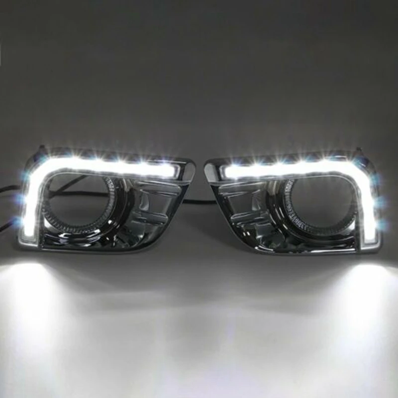 

*SPOR 2 шт. автомобильные светодиодные DRL дневные ходовые огни хромированные противотуманные фары для Toyota Prado J150 2010-2013