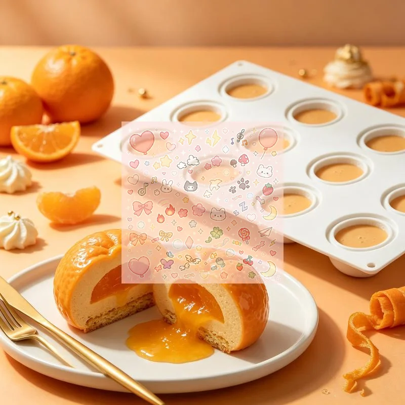 Fruit Shaped Silicone Mold for Mousse Cake Peach Grape Apricot Chocolate Pudding Candy Making Mold Kitchen Baking Tool
