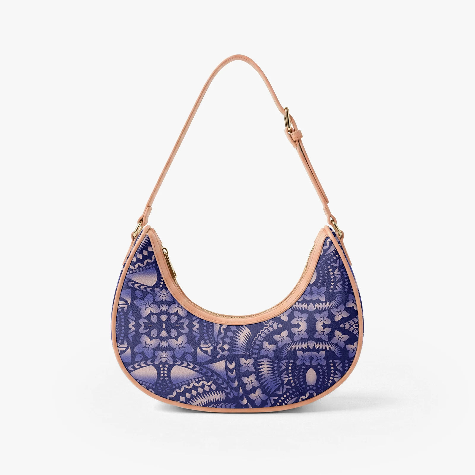 Polynesian Hibiscus Flower Design Retro Pattern Print Elegant Refined Women'S Bag High-Quality Custom Underarm Bag Pattern - view 3