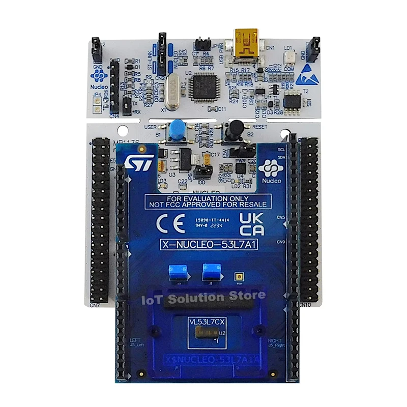 

P-NUCLEO-53L7A1 VL53L7CX STM32 Nucleo pack with X-NUCLEO-53L7A1 expansion board and NUCLEO-F401RE development board