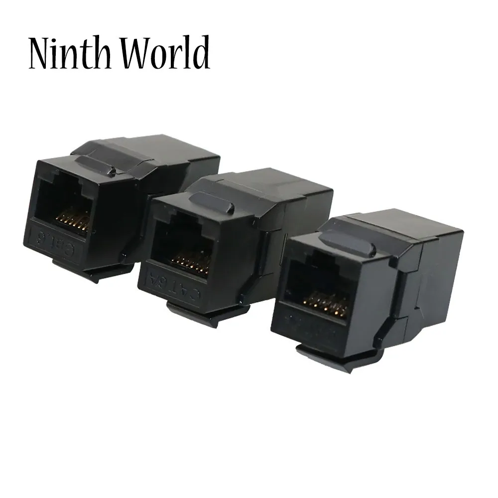 Unshielded RJ45 Keystone Jack Cat5e Cat6 Cat6A Ethernet LAN Inline Coupler Network Extension Connector For Cabling Installation