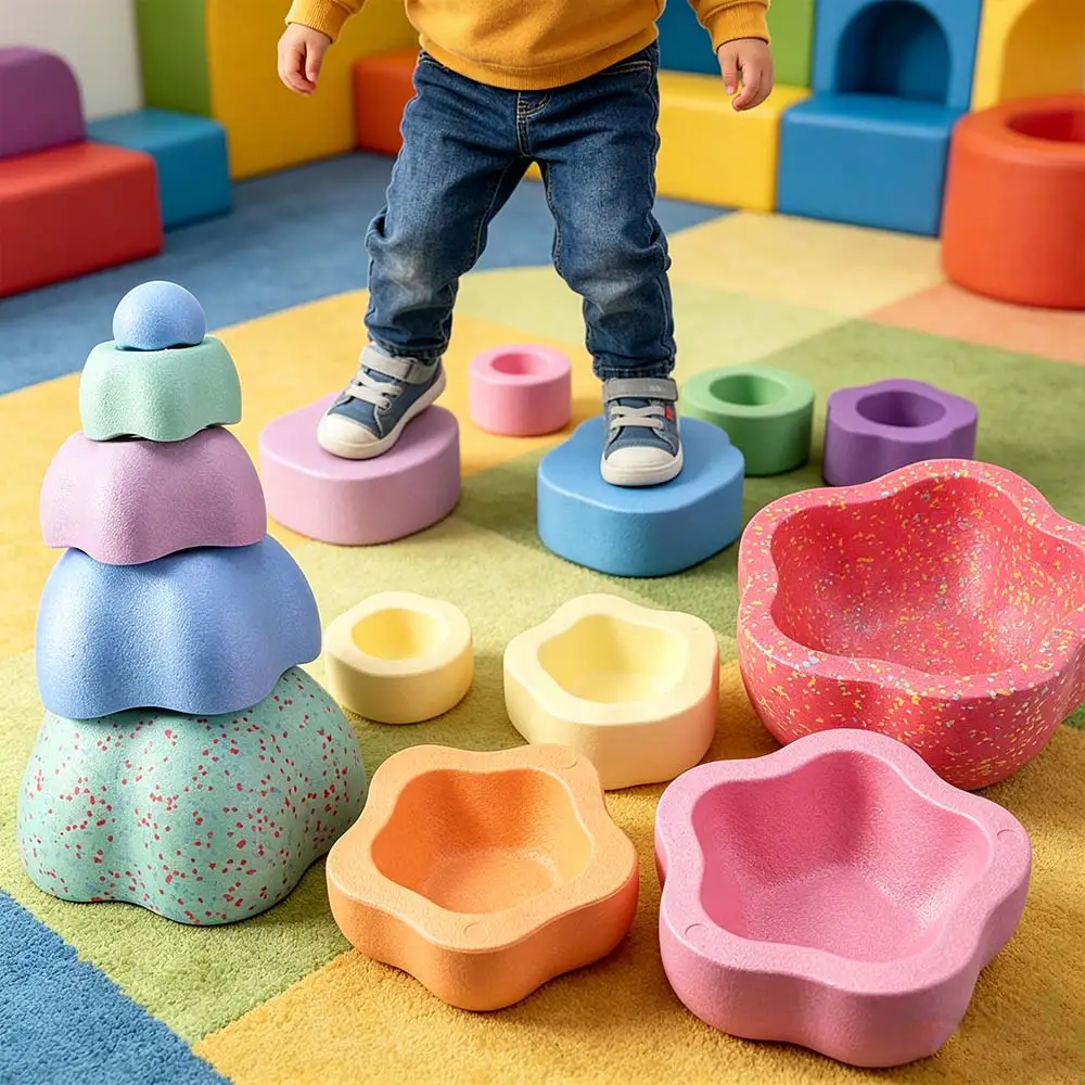 

River Stones Steeping Stone Balance Game Outdoor Five-pointed Star Foam Balance Stepping Stone Balance Stack Stone