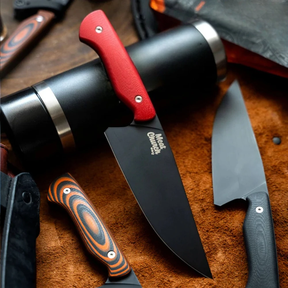 Meat Church Kochmesser: Unverzichtbares Outdoor-Abenteuer-Messer mit K-Scheide – Multifunktionales Notfallwerkzeug für Wanderungen – Detail 2
