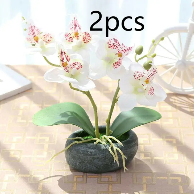 Artificial Flower Butterfly Orchid Potted Garden Wedding Home Decoration Wedding Decoration Home Decor DIY Garland Accessory