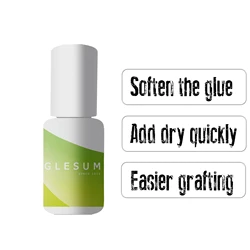 Glesum Super Bonder Fixing Agent for Eyelashes Extensions Primer Curing Liquid for Lash Glue Help Adhesive for Lashes Grafting