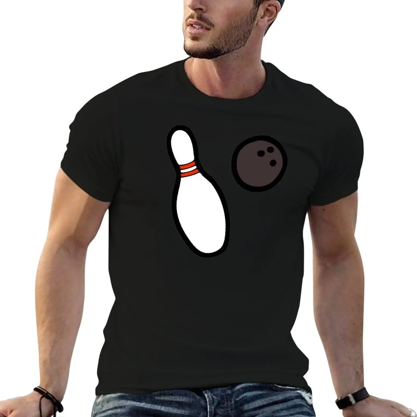 

Bowling for Pins Pattern T-Shirt funny t shirts cotton man t shirt luxury g man t shirts for men T-shirt