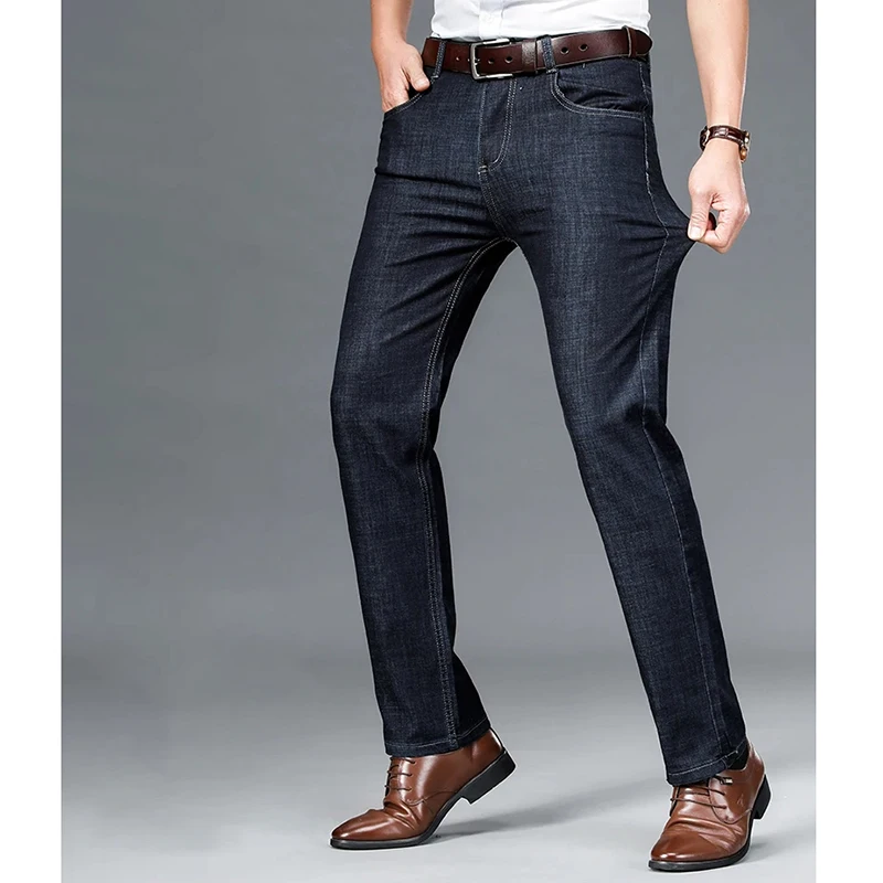 Fashion Loose Button Spliced Zipper Pockets All-match Business Jeans Men's 2024 Spring New Oversized Solid Color Casual Pants