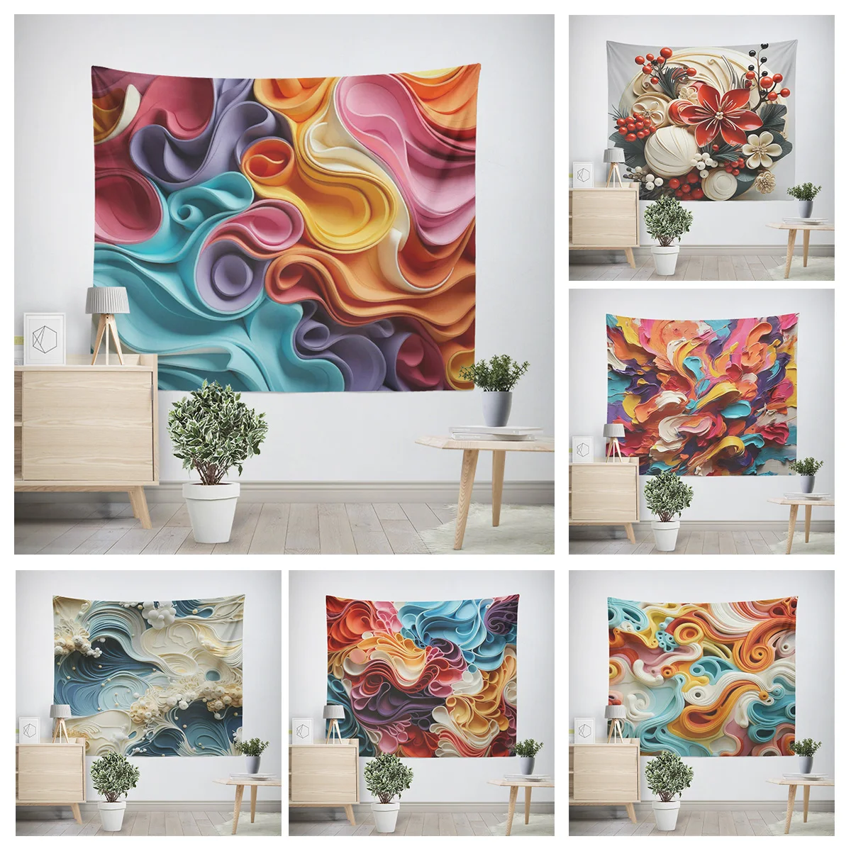 Современный гобелен с граффити, устойчивый к выцветанию полиэстер, домашний декор, эстетический гобелен для спальни 70X100CM 180X280CM настенный гобелен