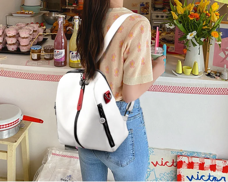 Moda mochila feminina de couro macio mochila feminina branco alta qualidade viagem mochila escolar para meninas sac a dos quente