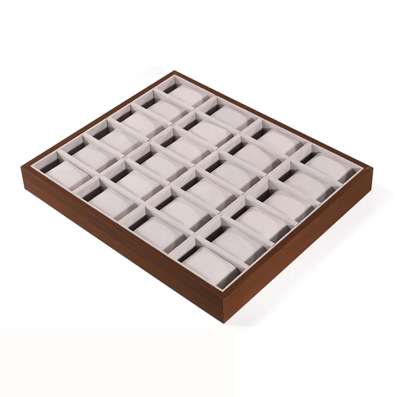 Walnut Wood Watch Display Tray – Multi-Function Watch Box & Jewelry Organizer