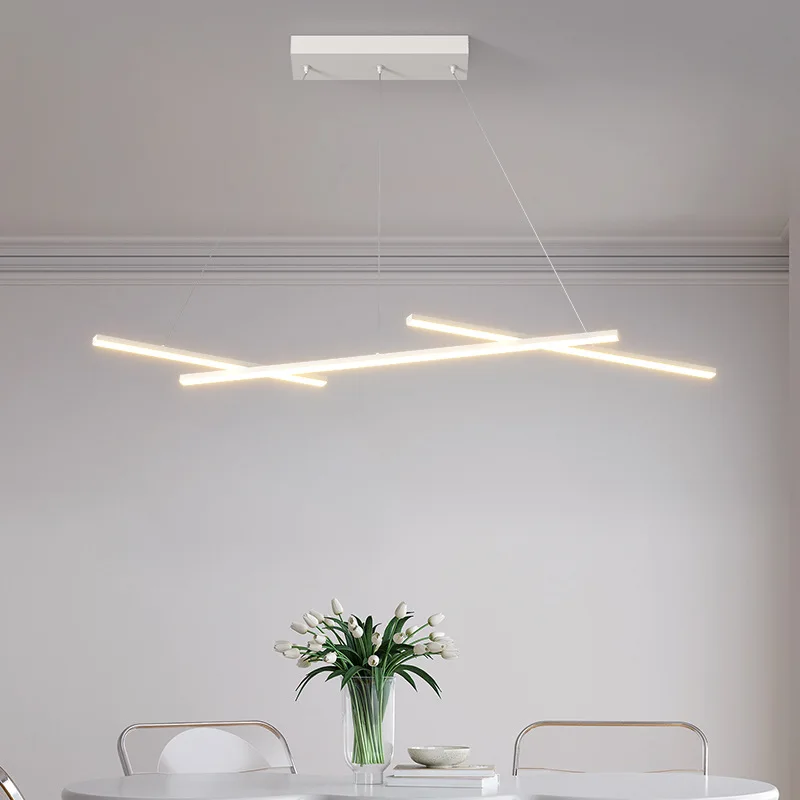 

Minimalist Linear Line Restaurant Pendant Light Designer Art Home Decor Dining Table Living Room Light Office Lighting Fixtures
