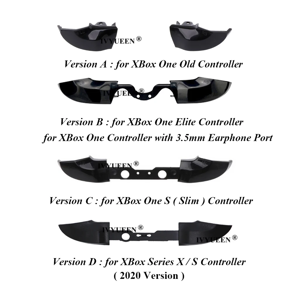 IVYUEEN 40 PCS RB LB Bumper Trigger Mod ชุดสำหรับ Xbox One Elite Controller ขวาซ้ายปุ่มอุปกรณ์เสริม