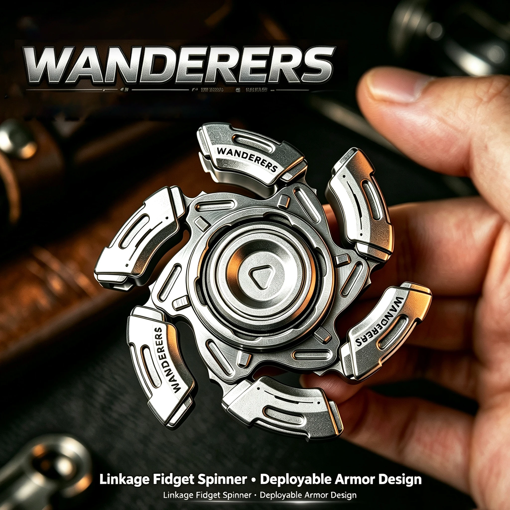 Ultra-Glatter Leuchtender Fidget Spinner: Stressabbau- und Konzentrationstool für Angstige Erwachsene und Kinder mit Coolem Rüstungsdesign EDC-Spielzeug