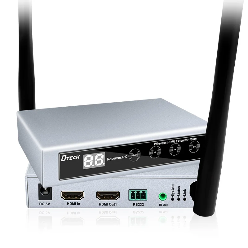 DTECH أحدث موسع HDMI بحلقة 100 متر محدث HD hdmi جهاز إرسال واستقبال لاسلكي TX RX Hdmi موسع إيثرنت واي فاي