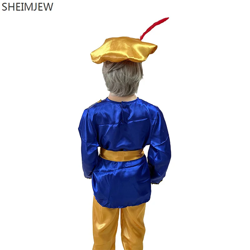 2024 Aladdin Prince Cosplay Costume Arabian Masquerade Indian Children\'s Costumes Halloween Carnival Party Dress Up