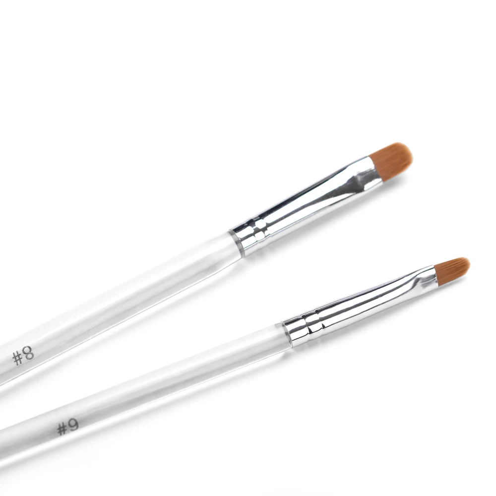 Nail Art Brush Round Head UV Gel Nail Art Tips Extension Transparent Pen Nylon Professional Painting Drawing Manicure Tool