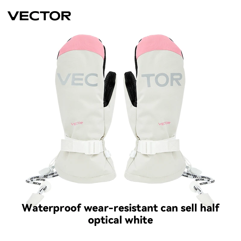 Vector Women's Men's Outdoor Double Board Snowboarding Waterproof Wear-resistant Semi Detachable Gloves 3M Cotton
