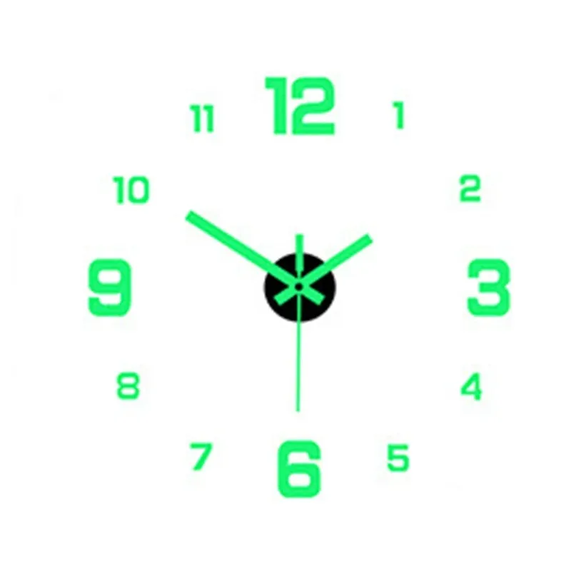 � Leuchtende Wanduhr, digitale Uhr, Wandaufkleber, Wanduhr für Wohnzimmer, Heimdekoration, abnehmbar, modernes Design, einfach zu installieren – Detail 2