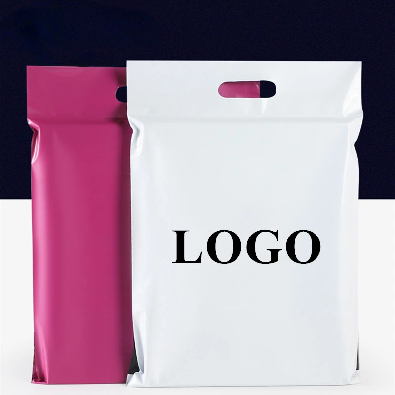 

50pcs Portable Purple White Express Courier Pouches Self-Sealing Adhesive Thick Plastic Poly Envelope T-shirt Gift Mailer Bags