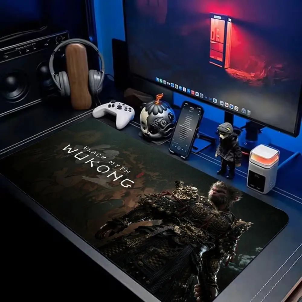 Black Myth Wukong Mouse Pad Extra Large XXL Extended Gaming Desk Mat Customizable natural non-slip rubber