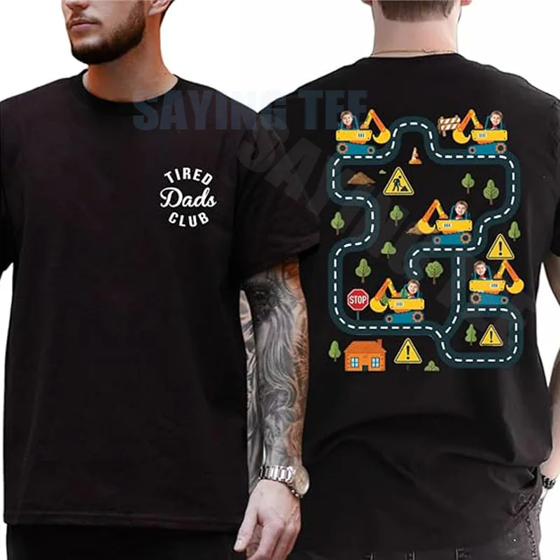 Tired Dads Club Construction Road Car Track Massage Lustiges Geschenk für Papa – Personalisiertes Shirt Y2k Herrenmode Grafikkleidung Neuheit – Detail 9