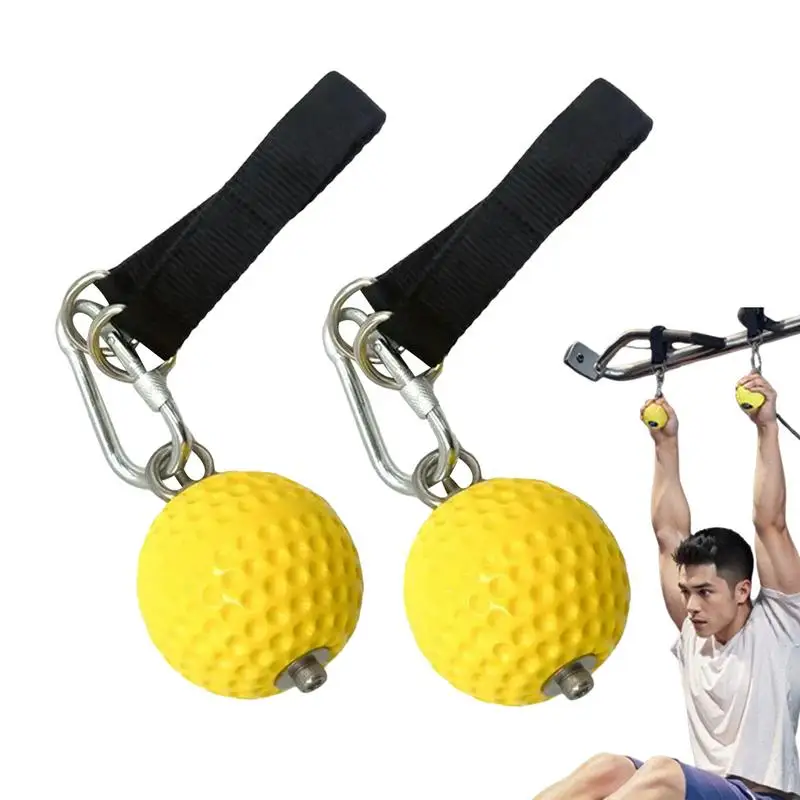 Pull Up Power Balls 2X Anti-Slip Pull Up Grips Handles With Strap Forearm And Hand Exerciser Hand Grips Strength Trainer For