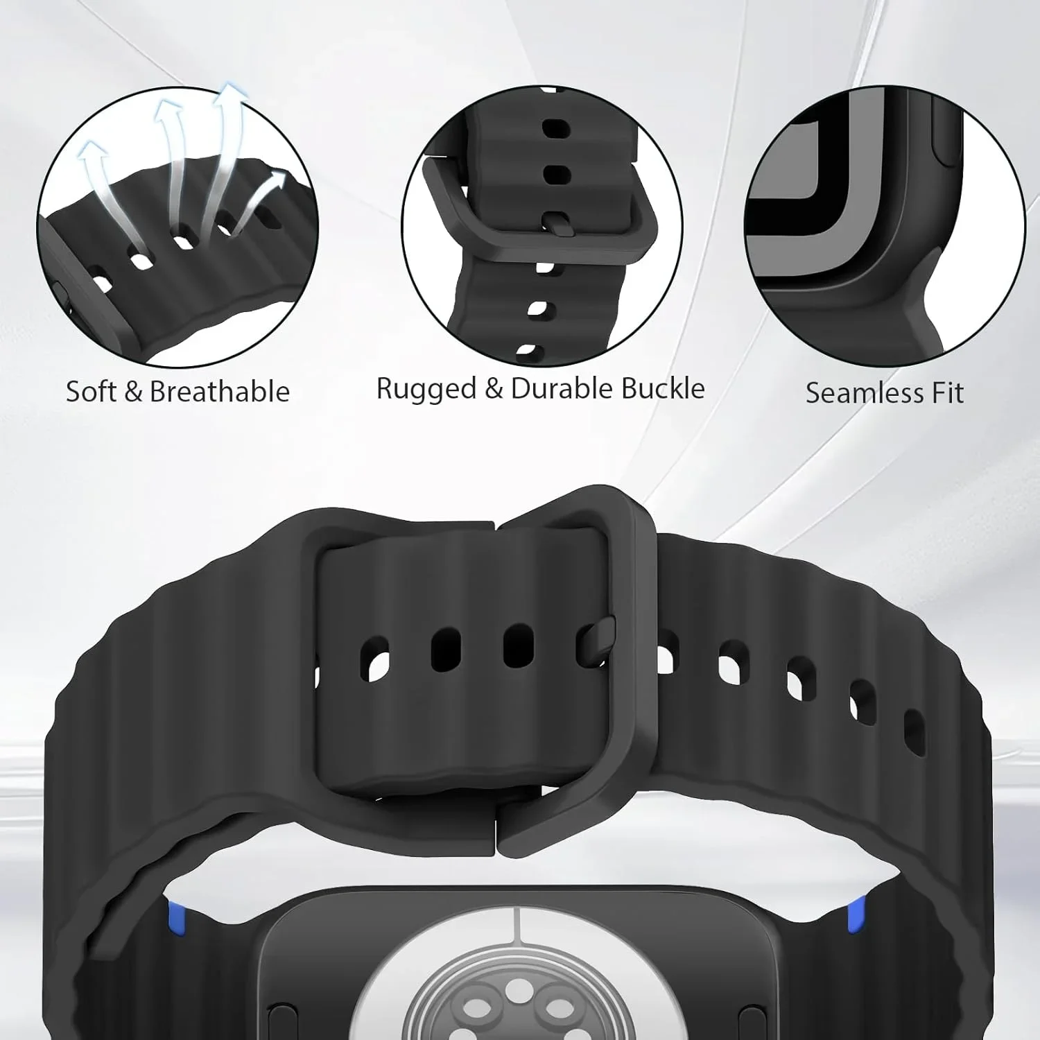 حزام سيليكون لساعة أبل 10 الفرقة 46 مللي متر 42 مللي متر 49 مللي متر 45 مللي متر 44 مللي متر 40 41 مللي متر كوريا سوار حزام iWatch سلسلة 10 9 8 6 7 5 SE Ultra