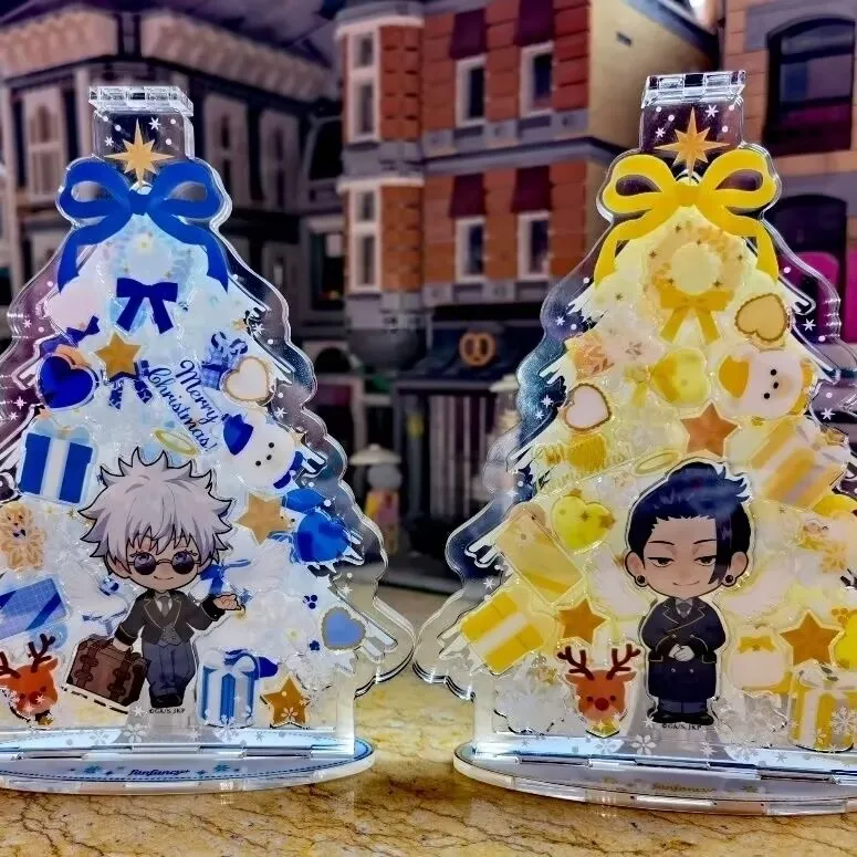 علامات "Jujutsu Kaisen" و"Gojo Satoru Yuki" من الأكريليك لعيد الميلاد، زخارف عالية الجودة على سطح الطاولة