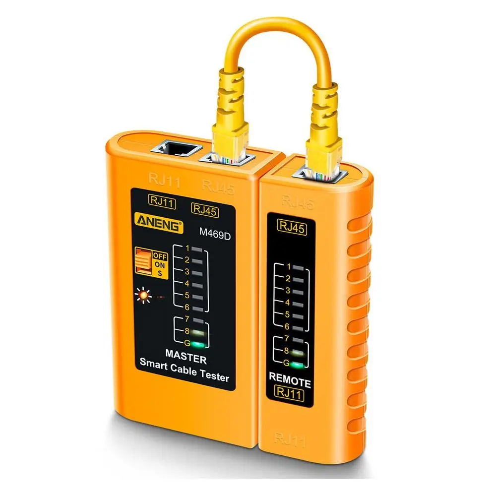 

M469D Network Cable Tester Connection Detection RJ45 RJ11 Networking Analyzer Line Finder Wire Tracker UTP Wire Test Tool LAN