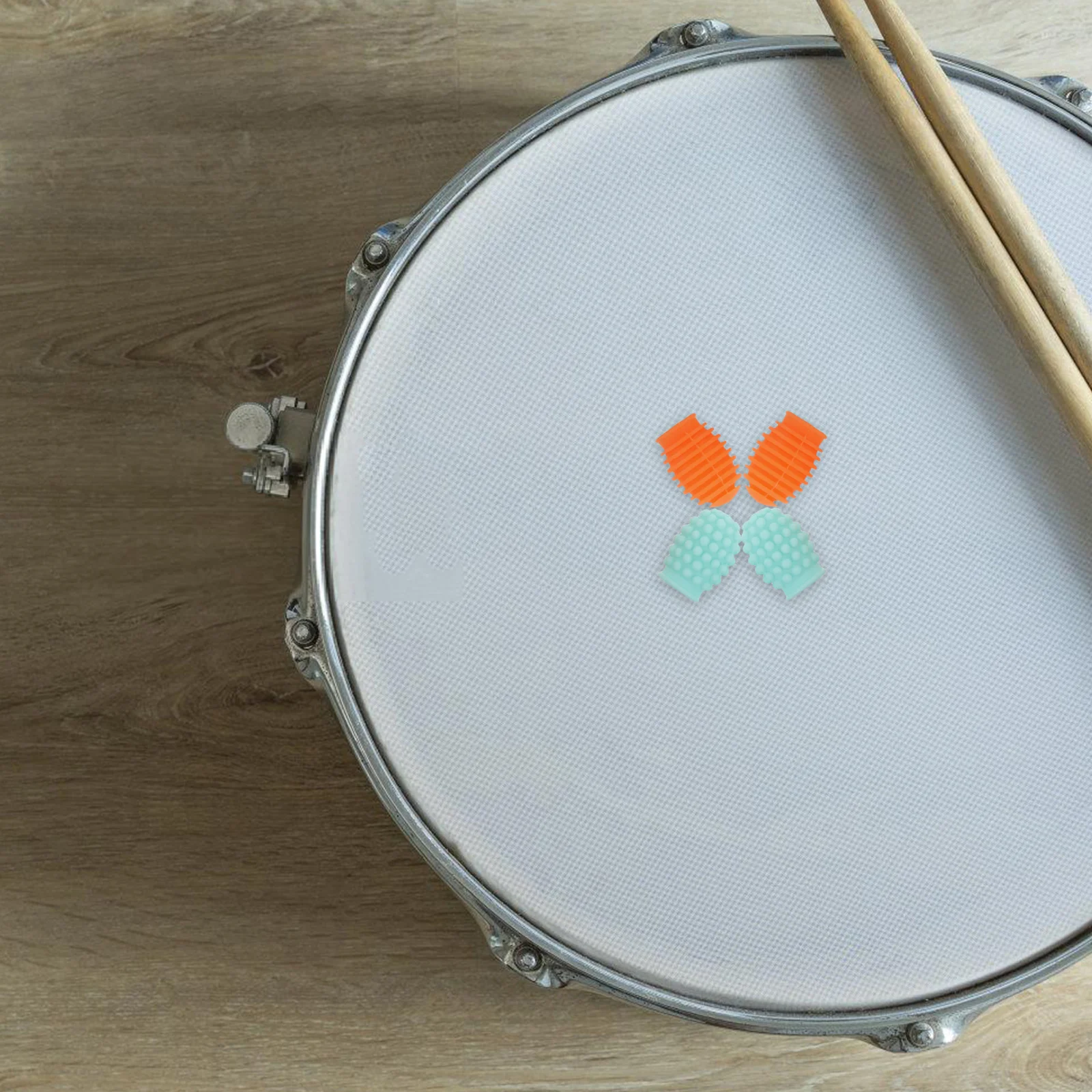 

2 Pairs Silicone Mute Noise Reduction Drum Practice Tips Head Covers Silent Percussion Accessory Quiet Drumstick Replacement