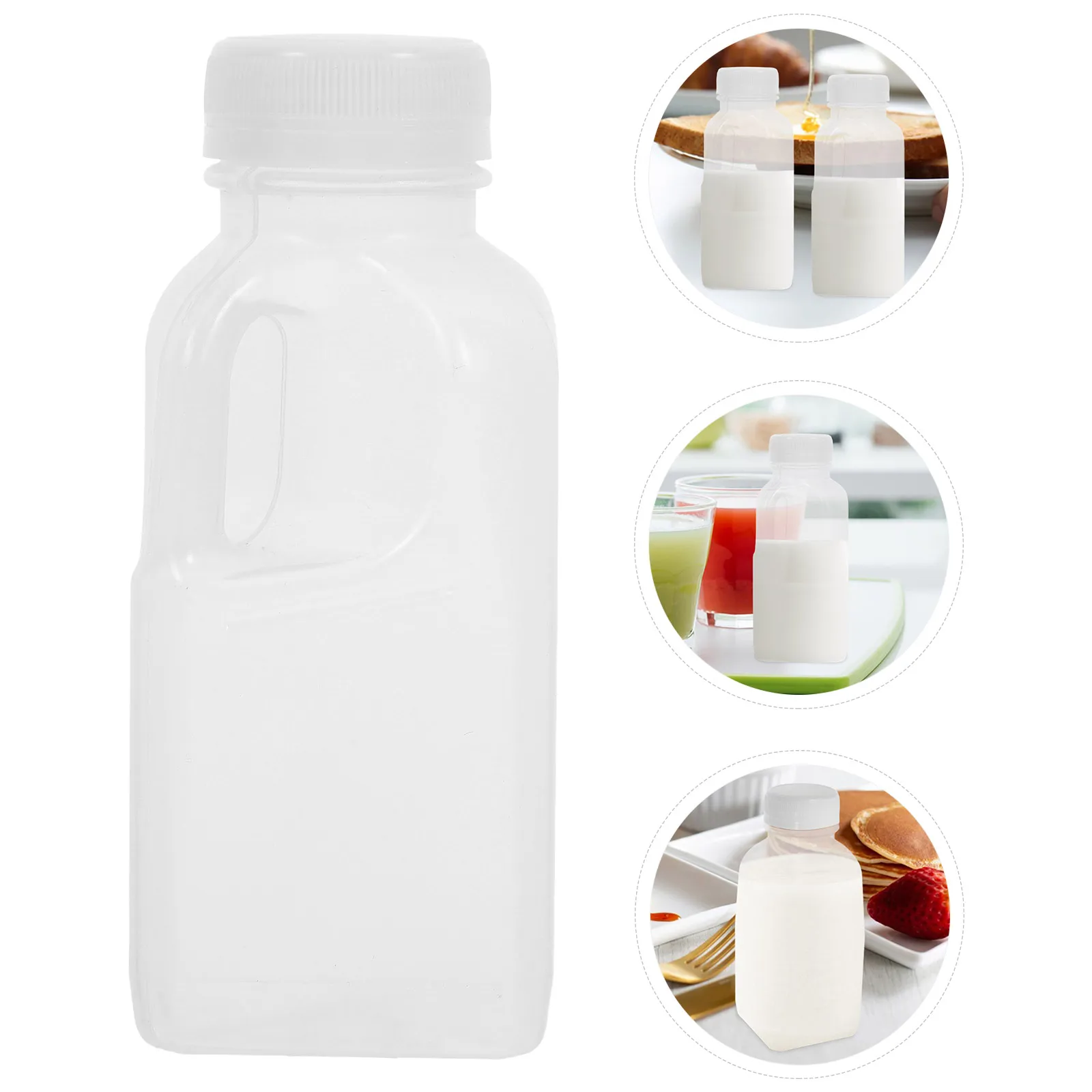 

10pcs Handheld Juice Bottle 320Ml Reusable Plastic Drink Container Cold Beverage Storage Jug Iced Tea Bottle For Milk Drinks