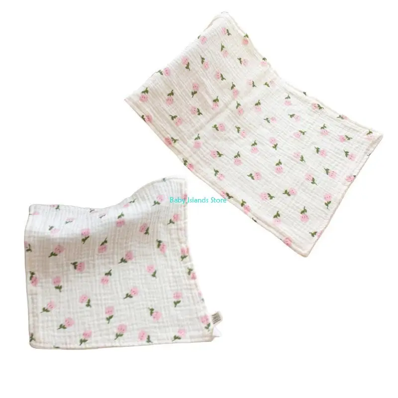 

K92D Newborns Cotton Nursing Towel 6 Layers Soft Cartoon Pattern Baby Wiping Cloth