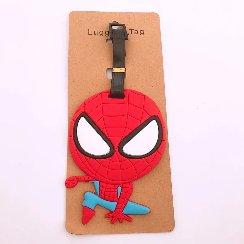 New Marvel Spiderman Captain America Travel Luggage Tag Suitcase ID Addres Holder Baggage Boarding Tag Label Fashion Decor Gift