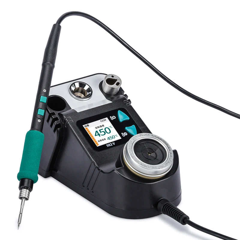 High-Precision Soldering Iron Fast Heating T12 Soldering Iron 982V Intelligent Portable Soldering Station Compact