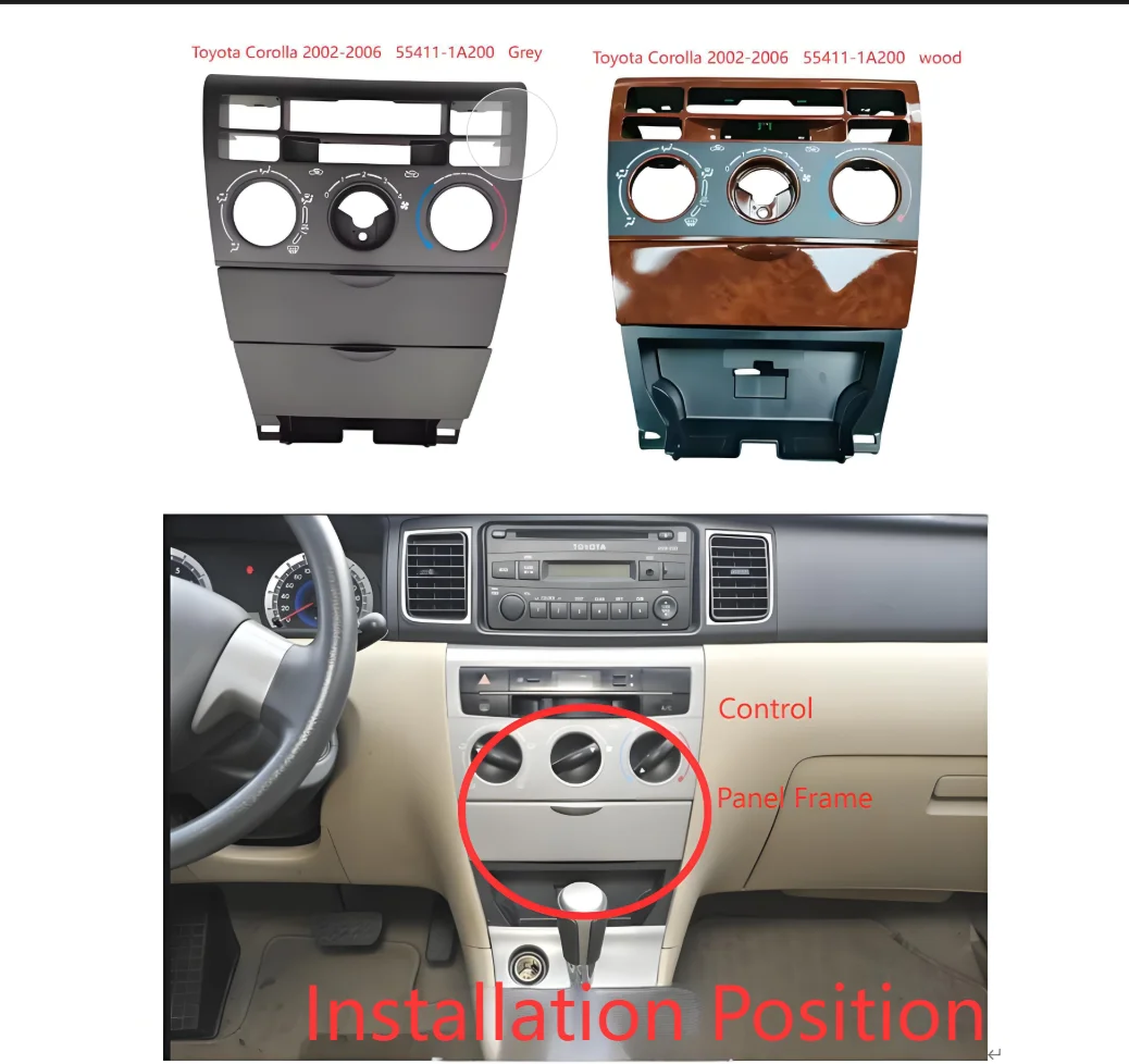 

Оригинальная панель управления приборной панелью с ящиком для хранения для Toyota Corolla 2002-2006 гг. | OEM 55411-1A200 Выключатель переменного тока в сборе