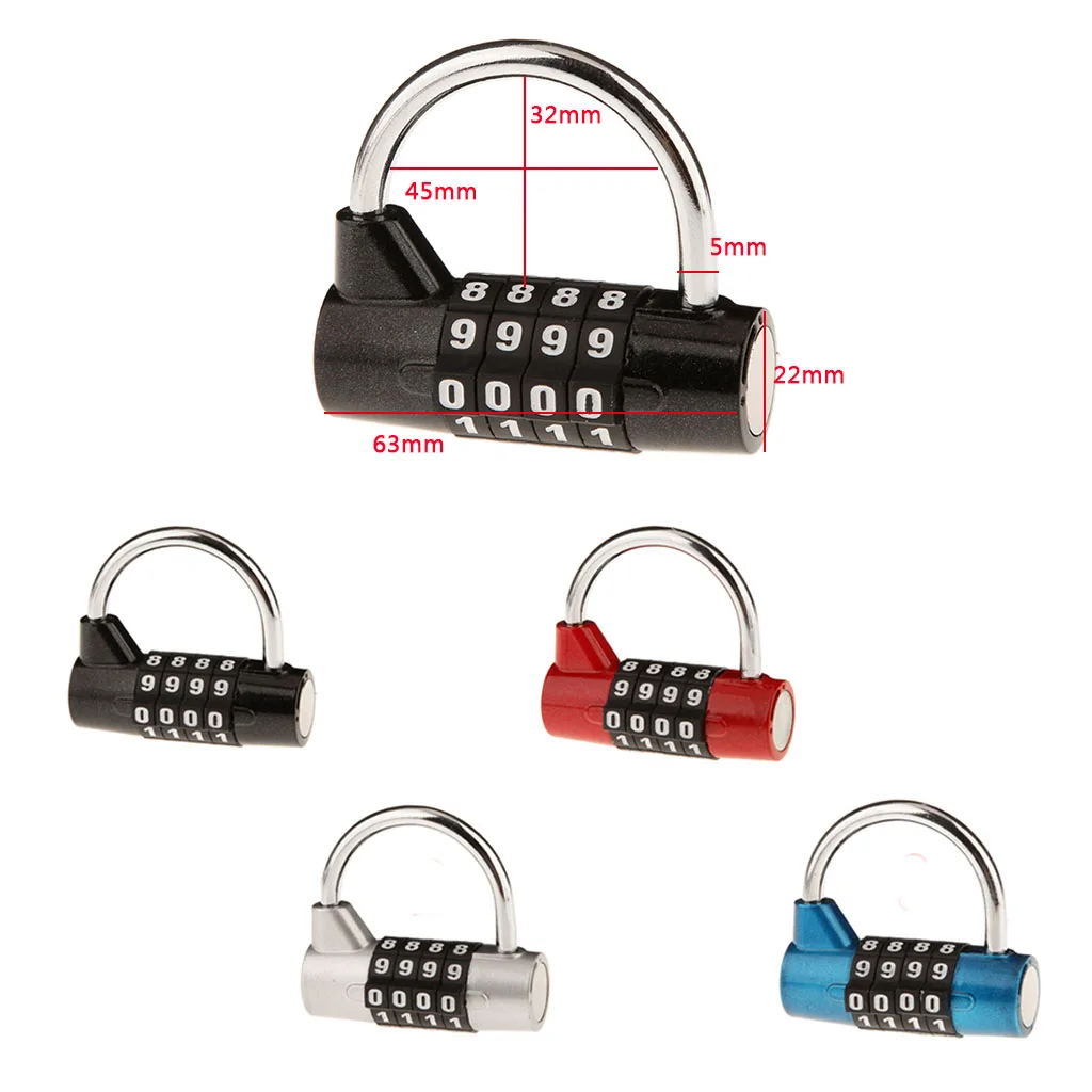 Mini Combination Padlock 5 Digit Number Password Code Dial Combo Lock Gym Locker Drawer Luggage Cabinet Toolbox Door Lock