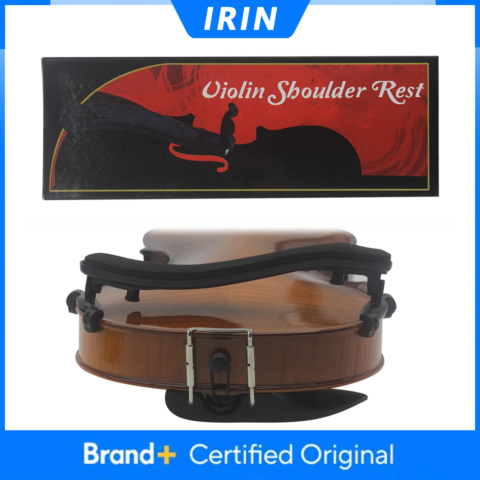 IRIN Violin Shoulder Rest 4/4 3/4 1/4 1/8 Adjustable Black Soft Shoulder Rest Pad Support Fiddle Acoustic Violin Accessories