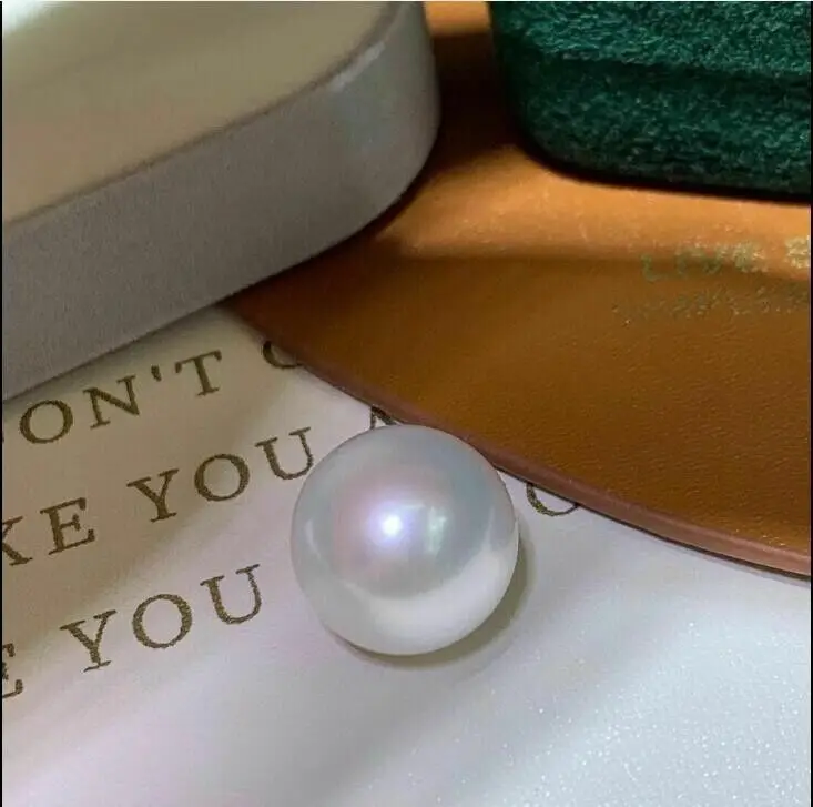 New 7-8mm Genuine Loose AAAA White South Sea Perfect Round Pearl Half Drilled