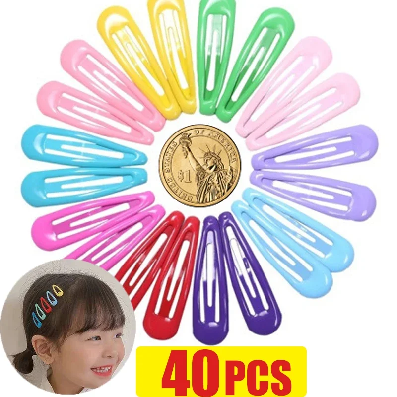 

Colorful Hair Clips Waterdrop Shape Sweet Cute Headwear Reusable Kids Bangs Side Clip Korean Hair Accessories for Girls