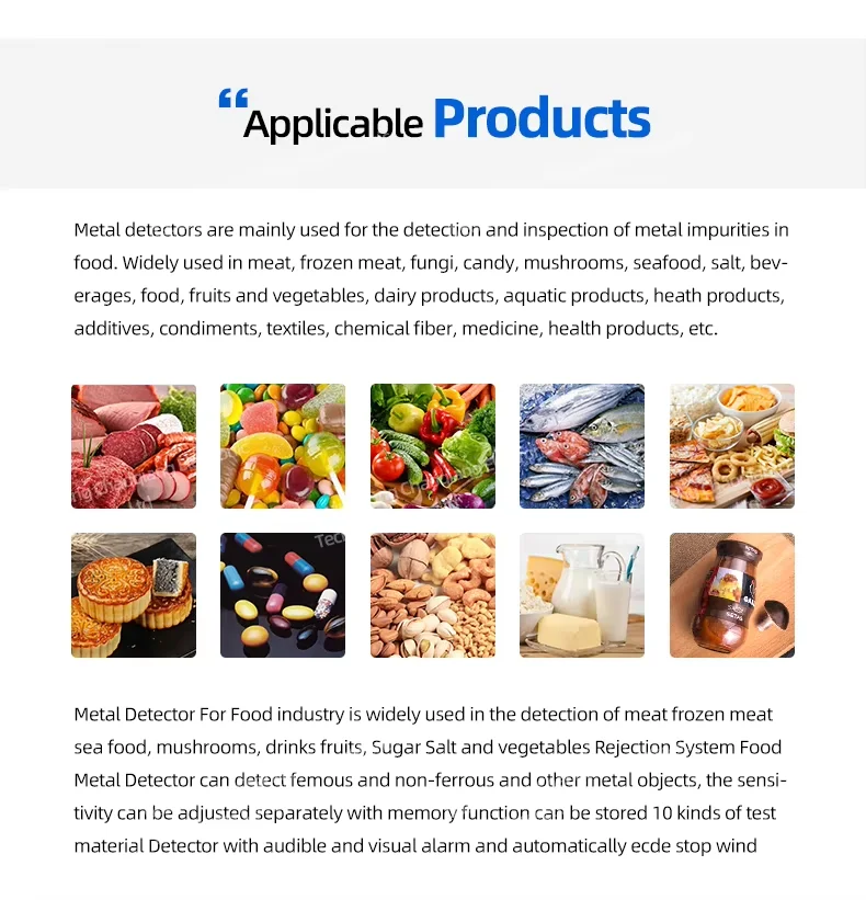 High Sensitive Factory Hot Sale Metal Detector Belt Conveyor Easy To Operate For Bread Biscuit Cake