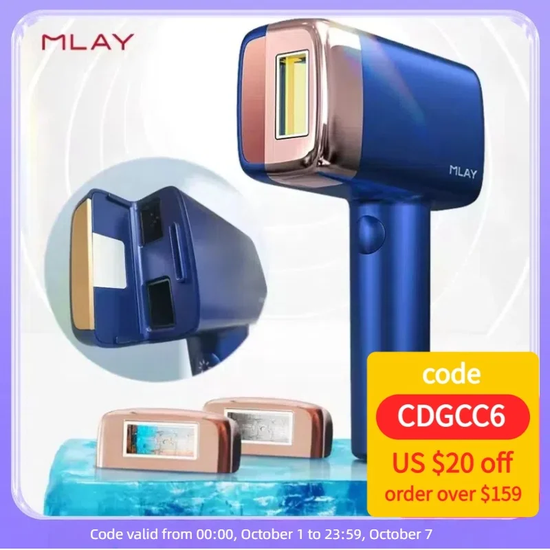 Mlay T14 ICE Cool IPL Laser Hair Removal Machine Epilator with Replaceable Lens 0.5s Professional Painless Hair Removal Device