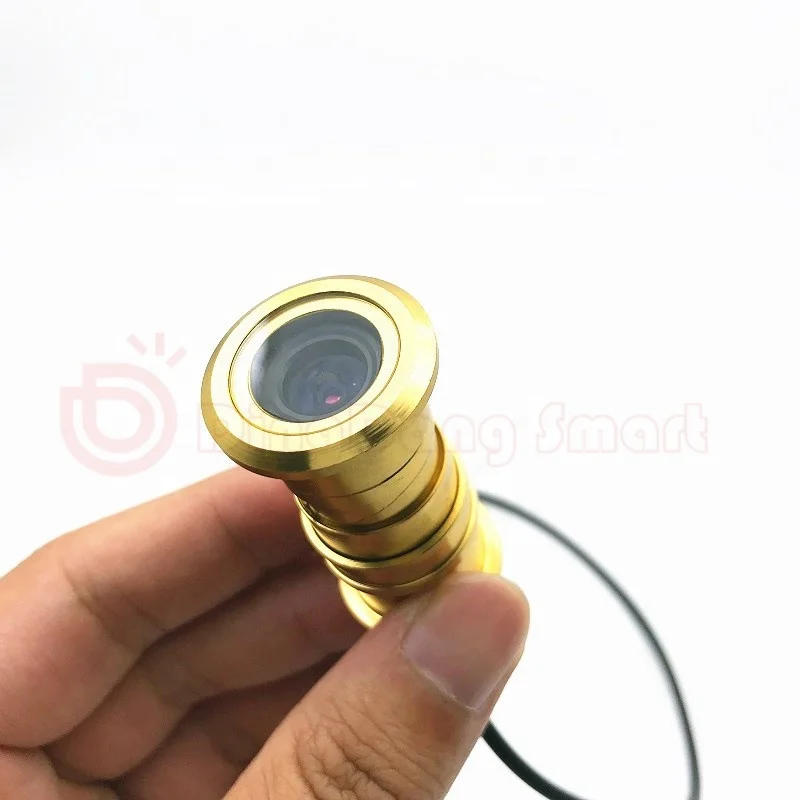 

Mini Gloden EyeHole 1080P CMOS H.264 Wide Angle 1 Year Warranty AHD Camera Brass PeepHole Viewer Detachable Door Security Camera