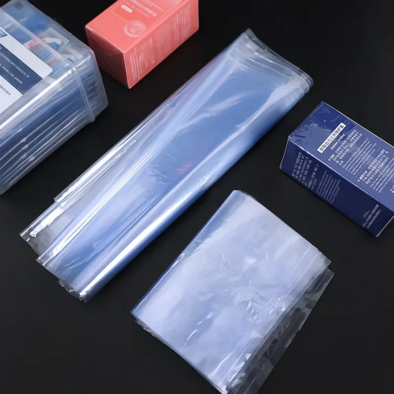 10pcs/set PVC Heat Shrinkable Film Packaging Storage Bag Retail Sealed Packaging Bag Gift Cosmetic Transparent Plastic Bag