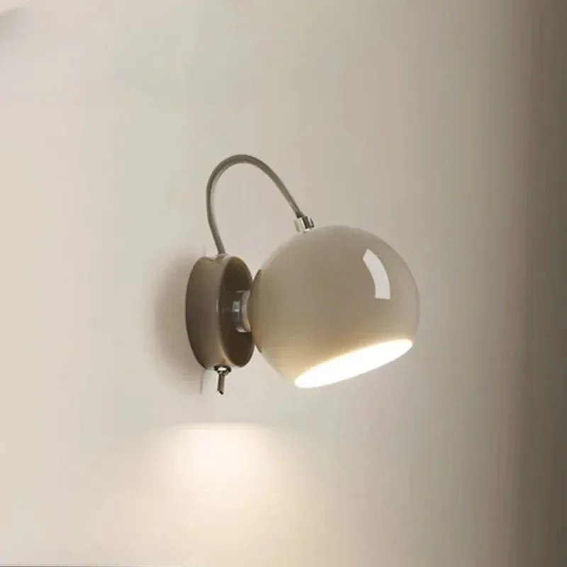 Nordic Entrance Hallway Stair Light Bedside Reading Light Living Room Background Wall Home Decoration Cream Minimalist Wall Lamp