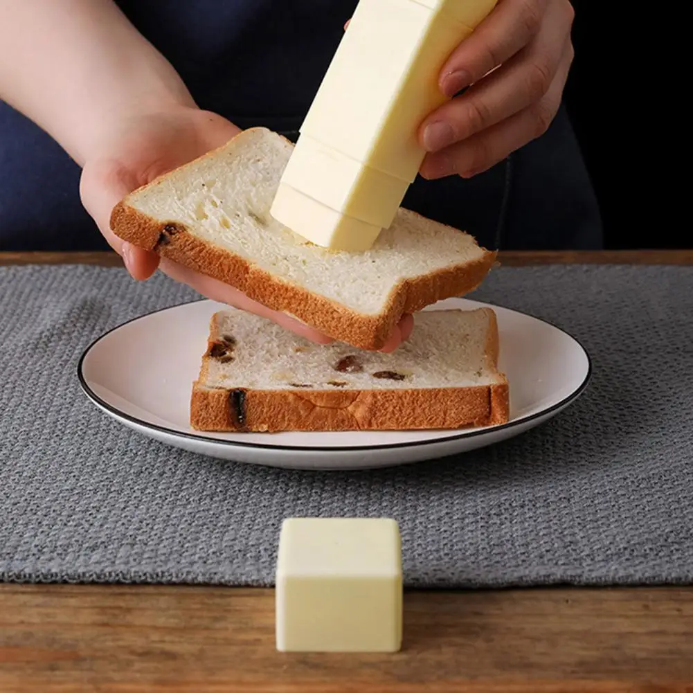 Einzigartiger Deckel-Butterhalter, Bpa-freier rotierender Butterverteiler-Stabhalter zum präzisen Verbreiten auf Pfannkuchen, Waffeln, Toast für gleichmäßig