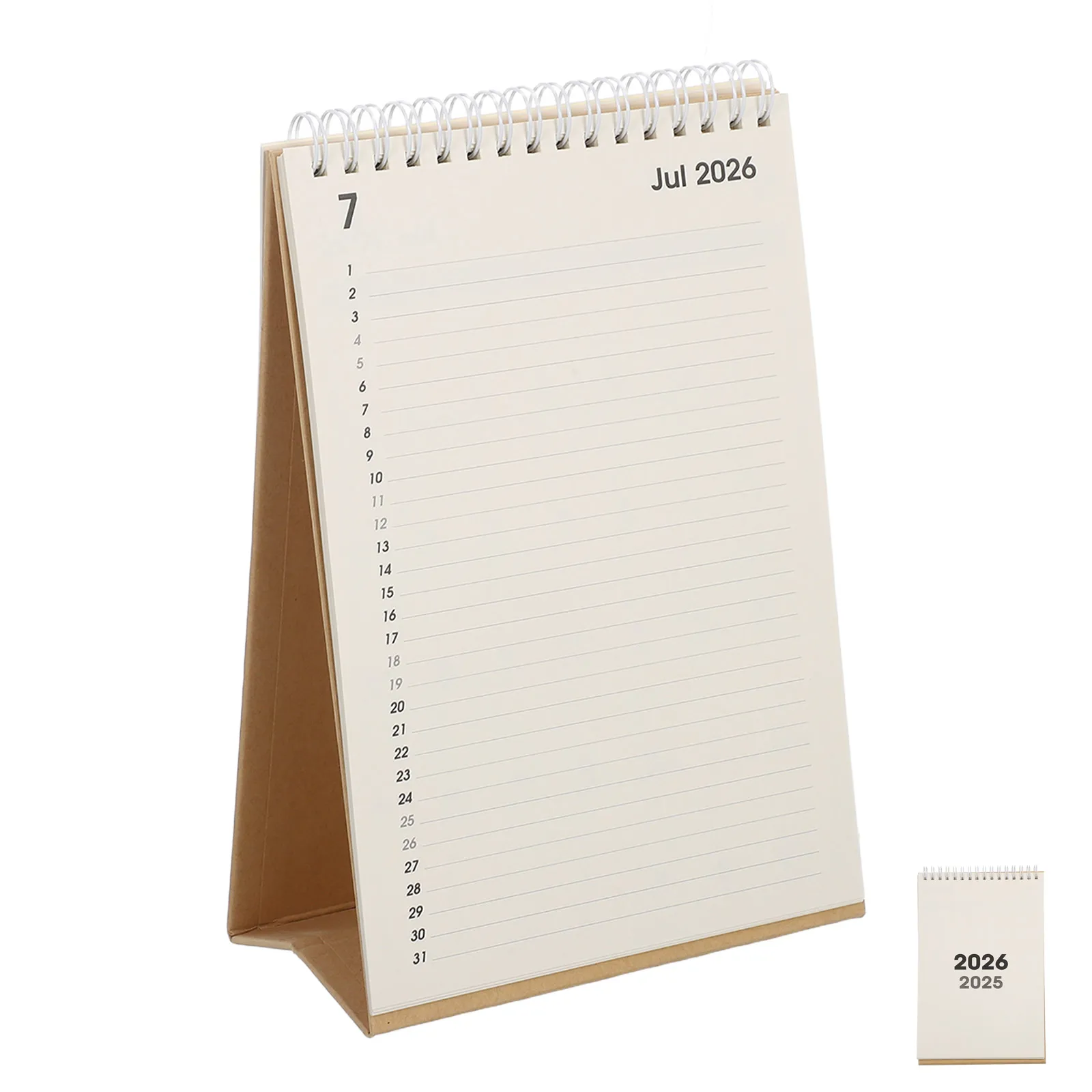 

1 set 1 Set Desk 2025-2026 Elegant Simple 18 Months July 2025 December 2026 Academic Office Planner Vertical Stand Up Small Mini