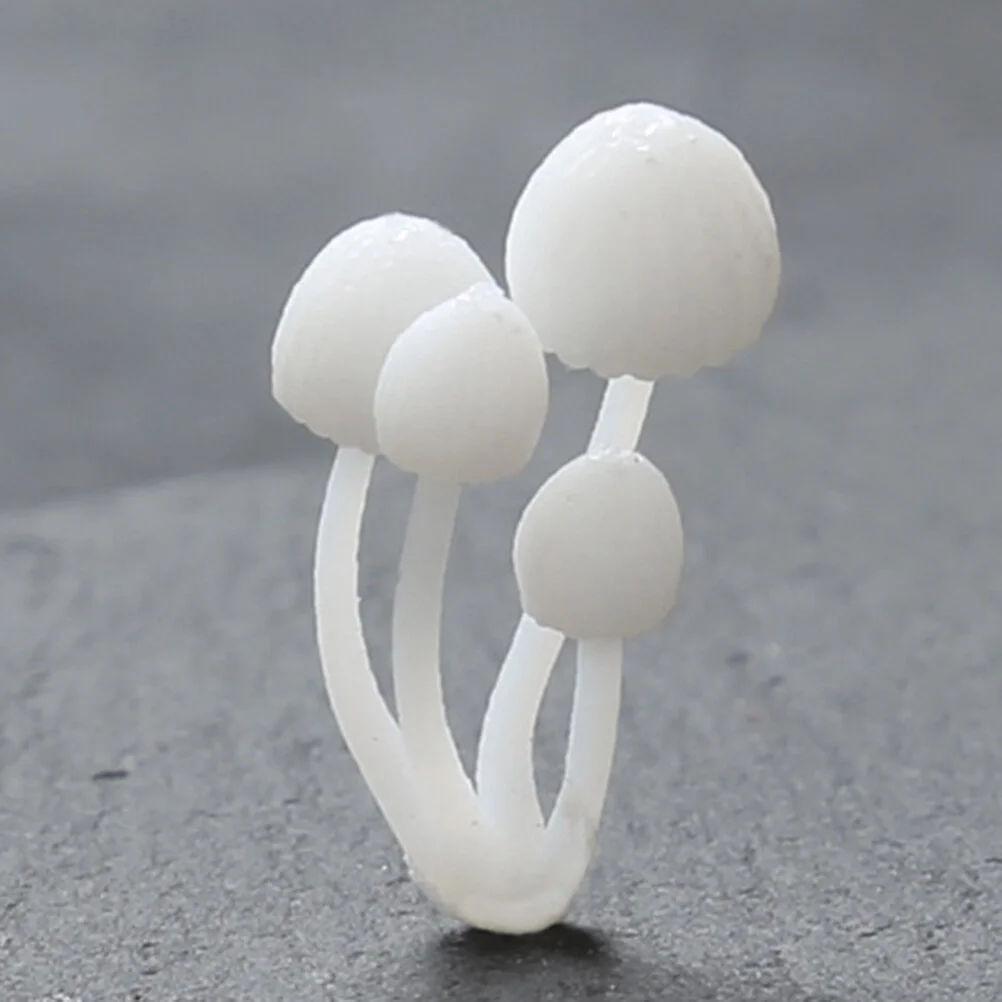 9 Pcs 3D Mini Mushroom Model Landscape nament Miniature Mushroom Plastic Decoration Artificial Flowers Festive